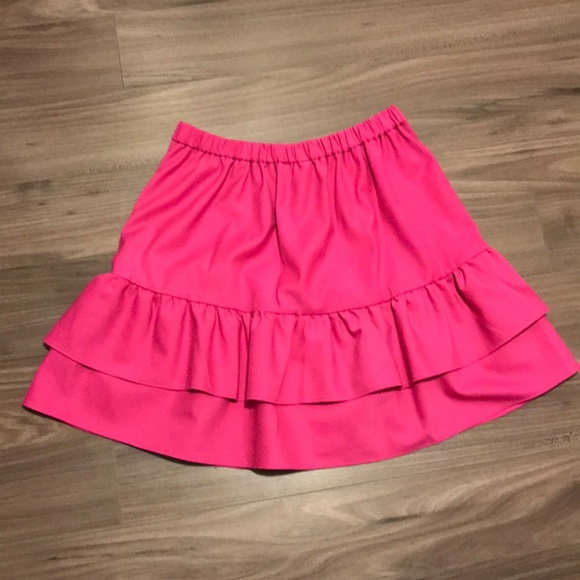 J Crew Bright pink ruffle skirt - Picture 3 of 4